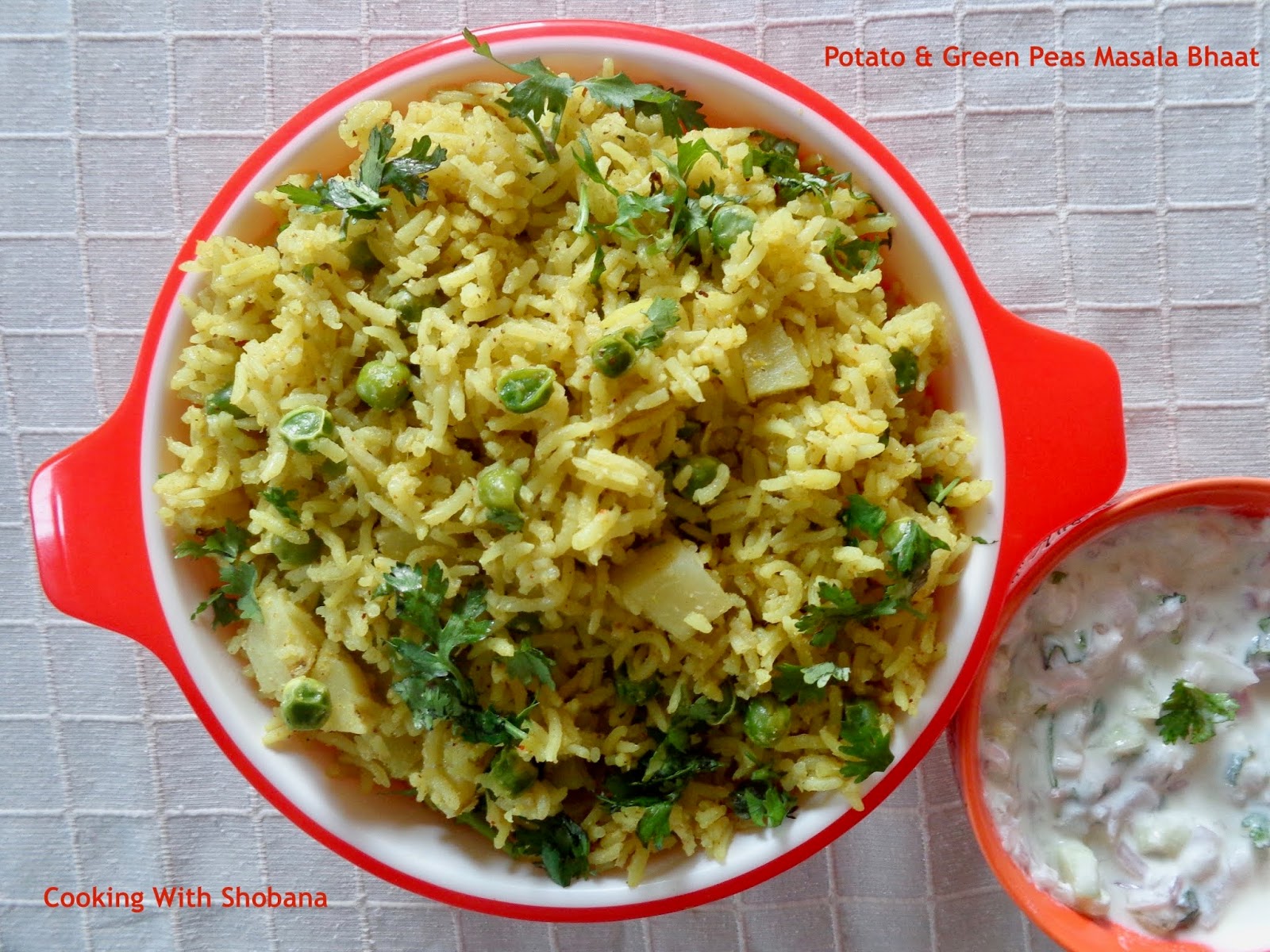 Cooking With Shobana POTATO & GREEN PEAS MASALA BHAAT