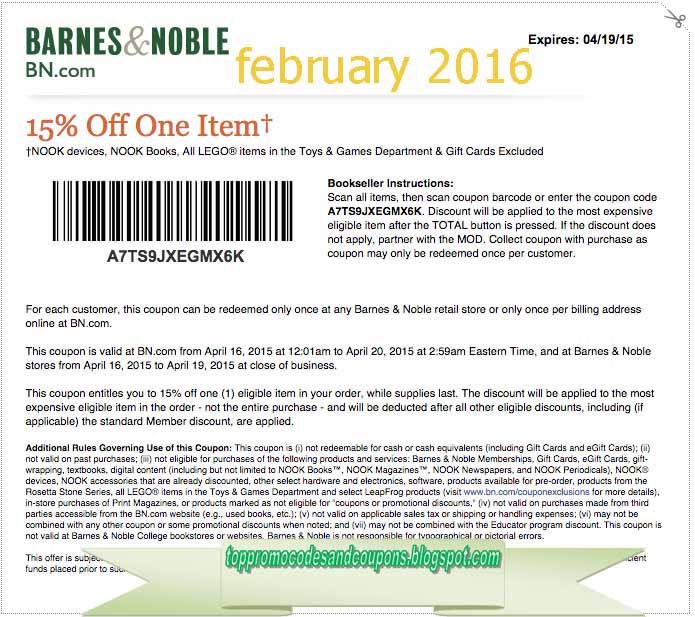 Free Promo Codes and Coupons 2023: Barnes and Noble Coupons