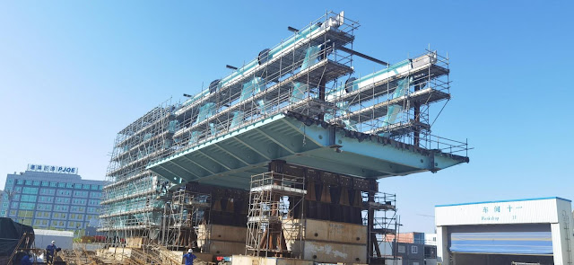 Изготовление моста для нового шлюза гидроузла Тернезён