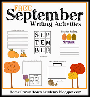 FREE September Writing Activities