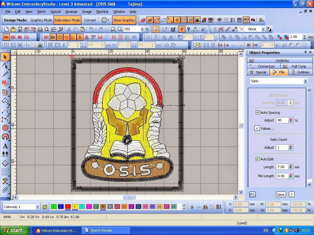 Desain Bordir: download logo osis SD SMP SMA format EMB