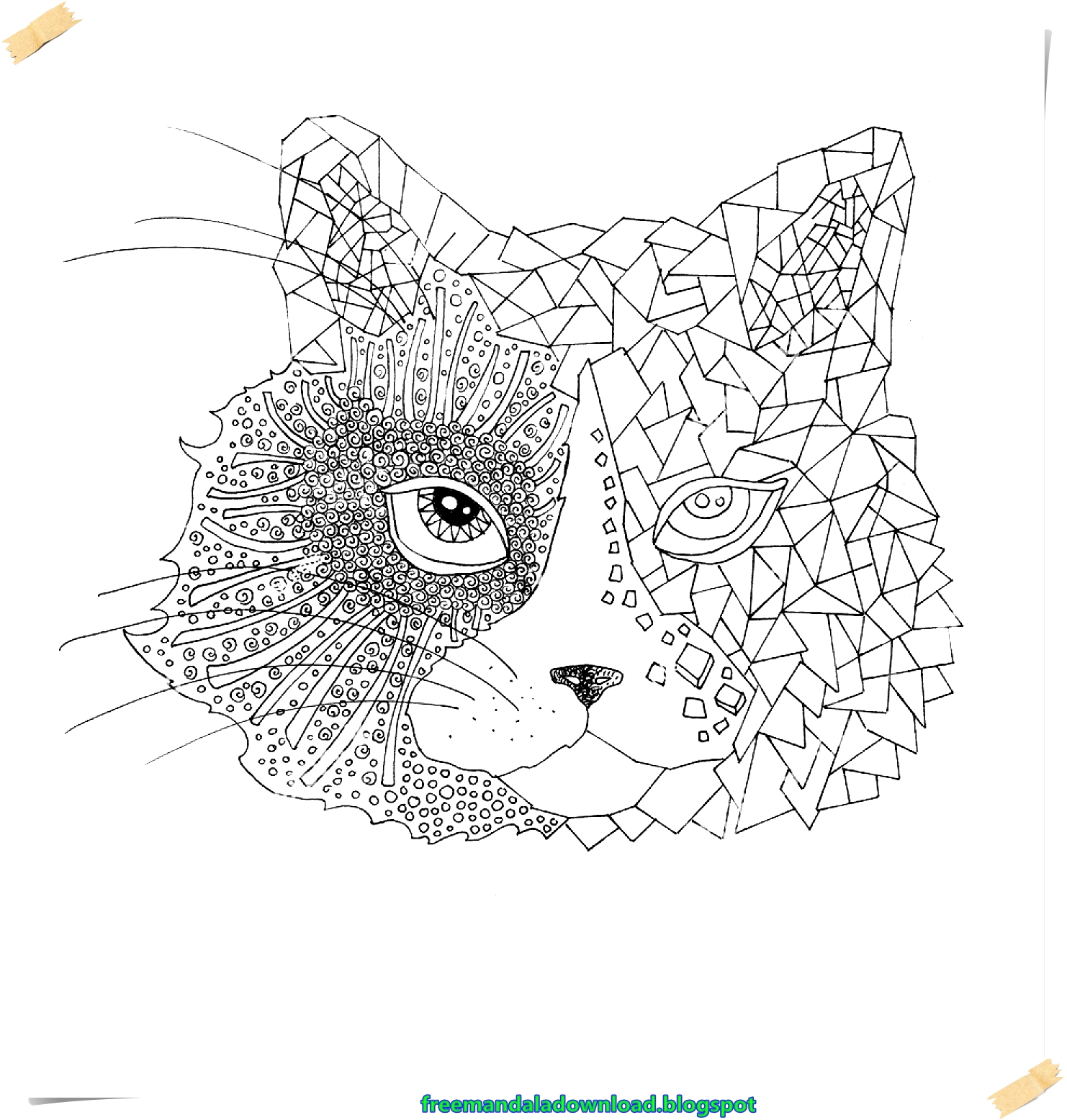 Katzen-Mandala kostenlos Ebook-Cats mandala free ebook