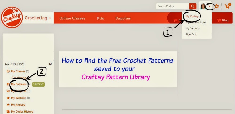 How to Search and Download  Free Crochet Patterns on Craftsy