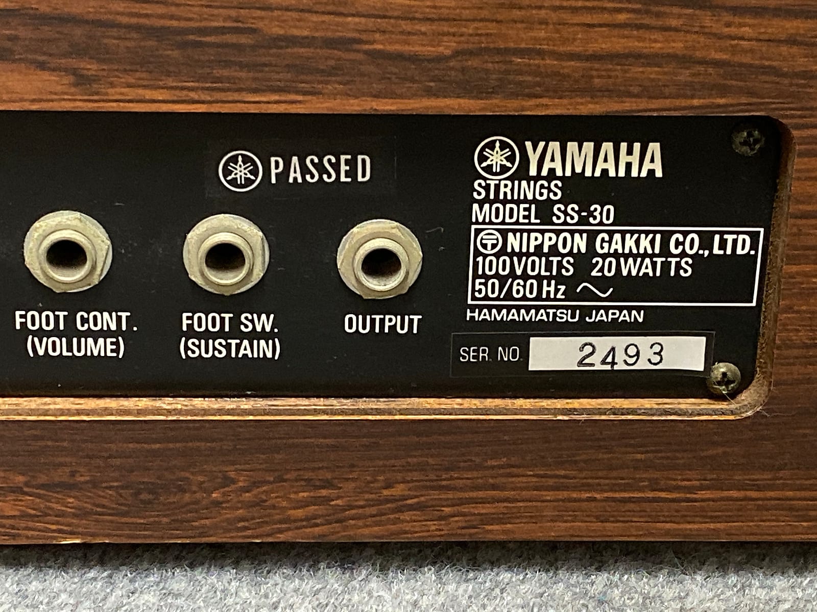 MATRIXSYNTH Yamaha SS30 STRINGS Synth SN 2493