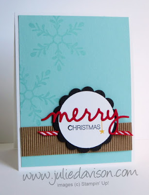 Stampin' Up! Holly Jolly Greetings Bundle Christmas Card #stampinup #christmas Holiday 2015 Catalog www.juliedavison.com