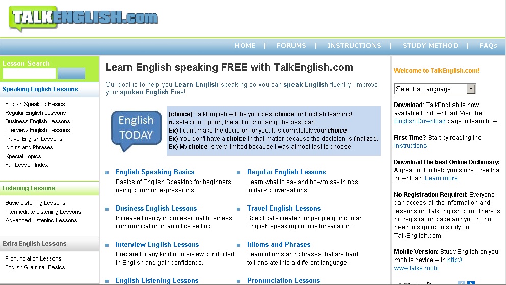 Best Free English Learning Resources TalkEnglish