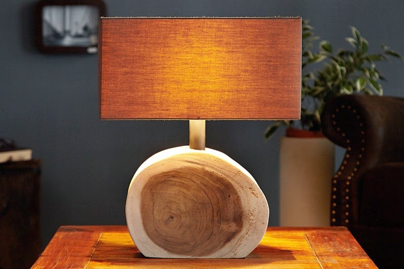 dizajnove svietidla reaction, lampa v kombinacii z masivnym drevom