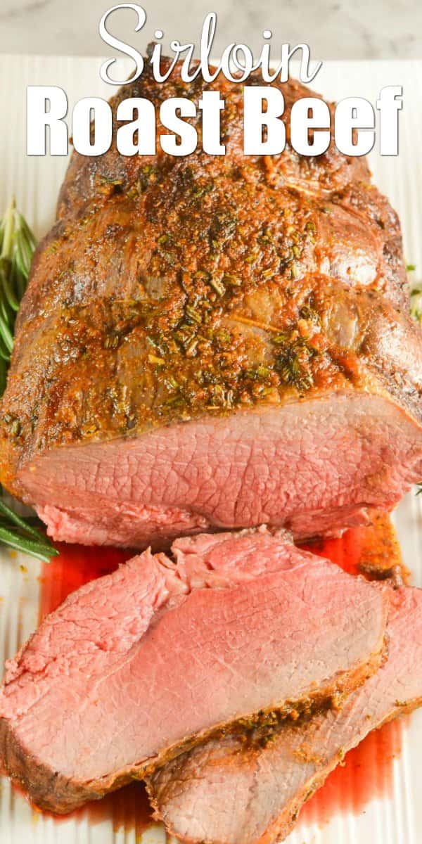 Sirloin Roast Beef with Mushroom Red Wine Gravy Recipe. Delicious made with Sirloin Tip Roast or Top Sirloin Roast. A favorite way to make Roast Beef. Delicious for Thanksgiving or Christmas dinner from Serena Bakes Simply From Scratch.