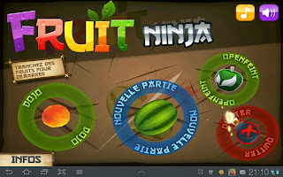 ecran principal fruit ninja