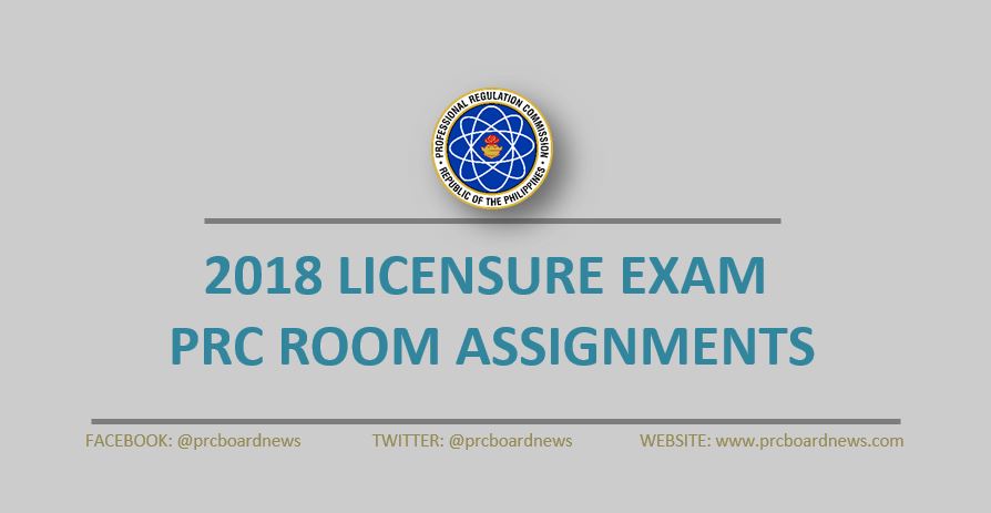 PRC Room Assignment 2018 board exam