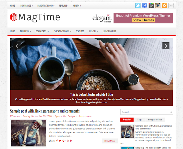 MagTime Blogger Template