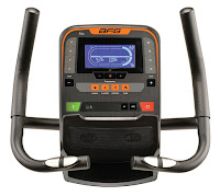 AFG 7.3 AU's console, displays time, speed, distance, calories & pulse. MP3/iPod compatible sound system