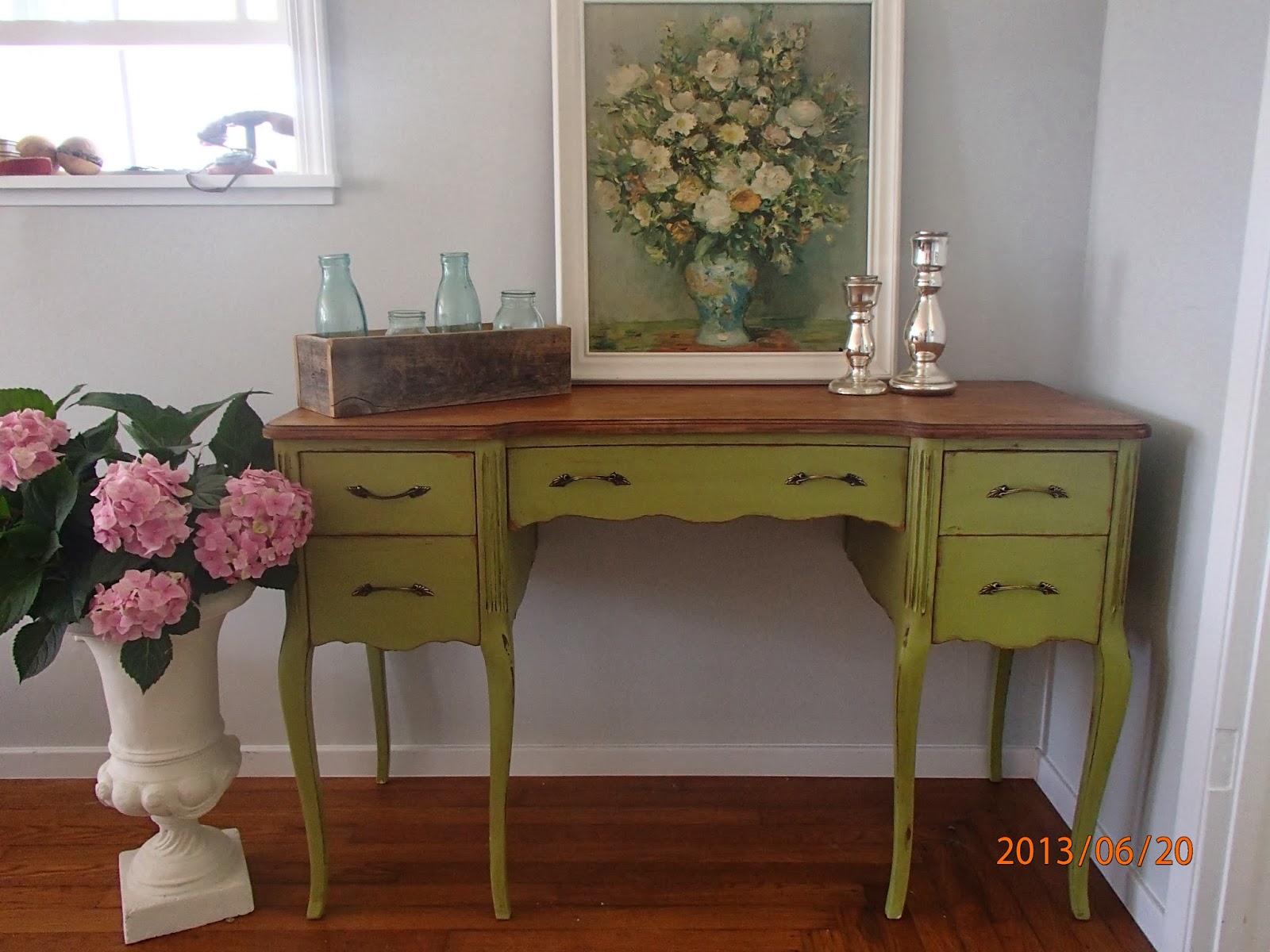 D.D.'s Cottage and Design Lovely Green desk