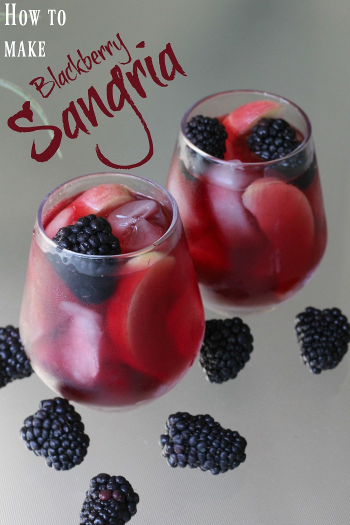 Blackberry sangria made with red wine is light and refreshing