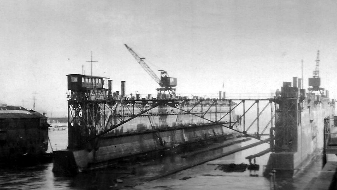 Tour Scotland Old Photograph Floating Dock Invergordon Scotland