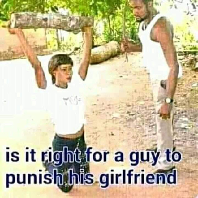 Boyfriend punishes girlfriend