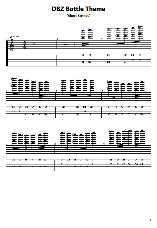Dbz Battle Theme Tab Dragon Ball Z How To Play Dbz Battle Theme