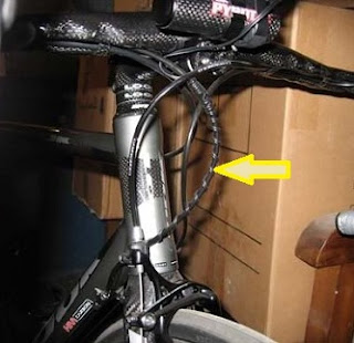 routing computer wire on bicycle
