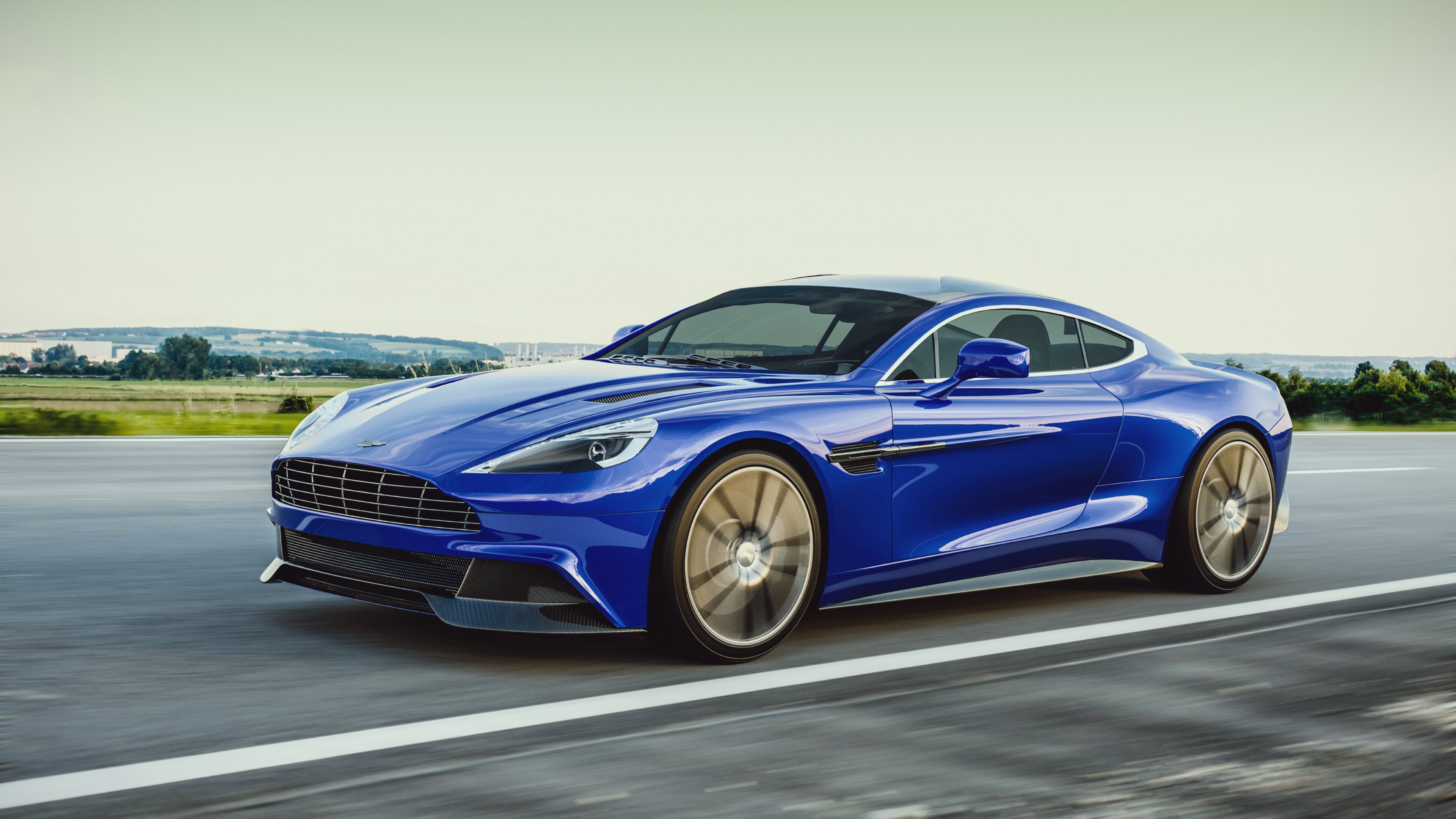 Car - Blue - Aston Martin Vanquish - Wallpaper