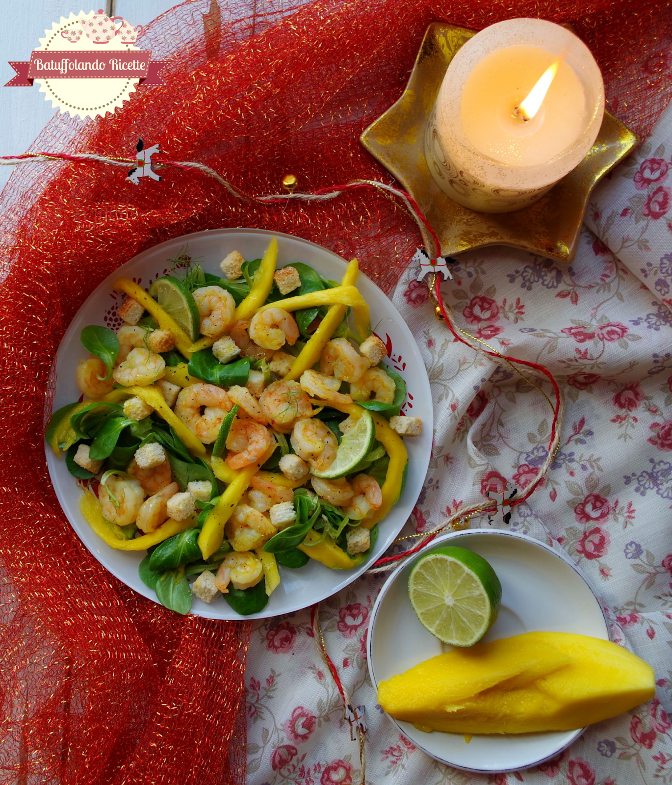 Batuffolando Ricette Antipasto di mazzancolle al curry con mango e