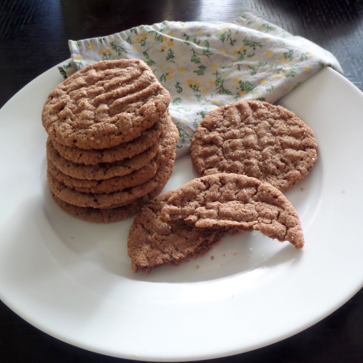 Nutella Cookies:  A traditional peanut butter cookie made non traditional by using Nutella instead of peanut butter.