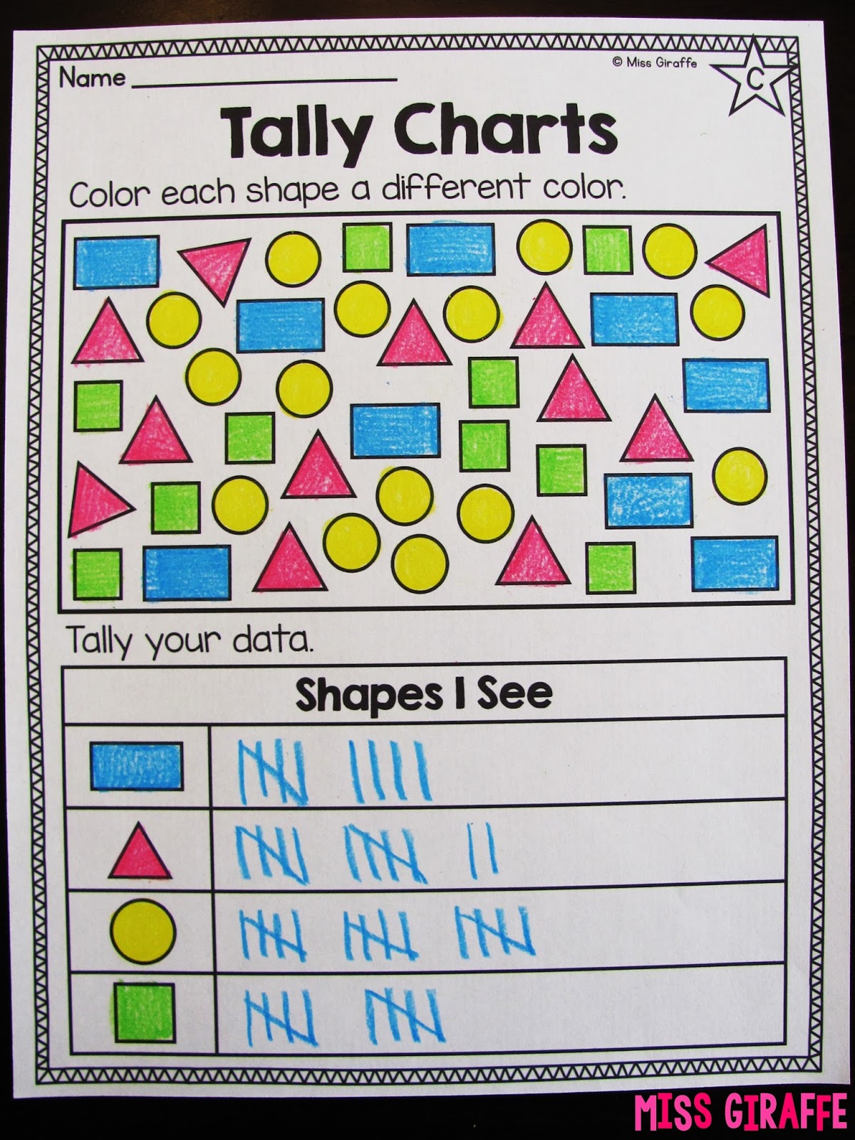 Miss Giraffe's Class: Graphing and Data Analysis in First Grade