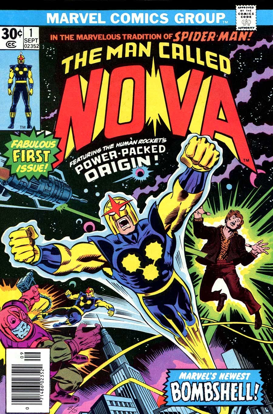 Nova #1 John Buscema marvel key issue 1970s bronze age comic book cover - 1st appearance