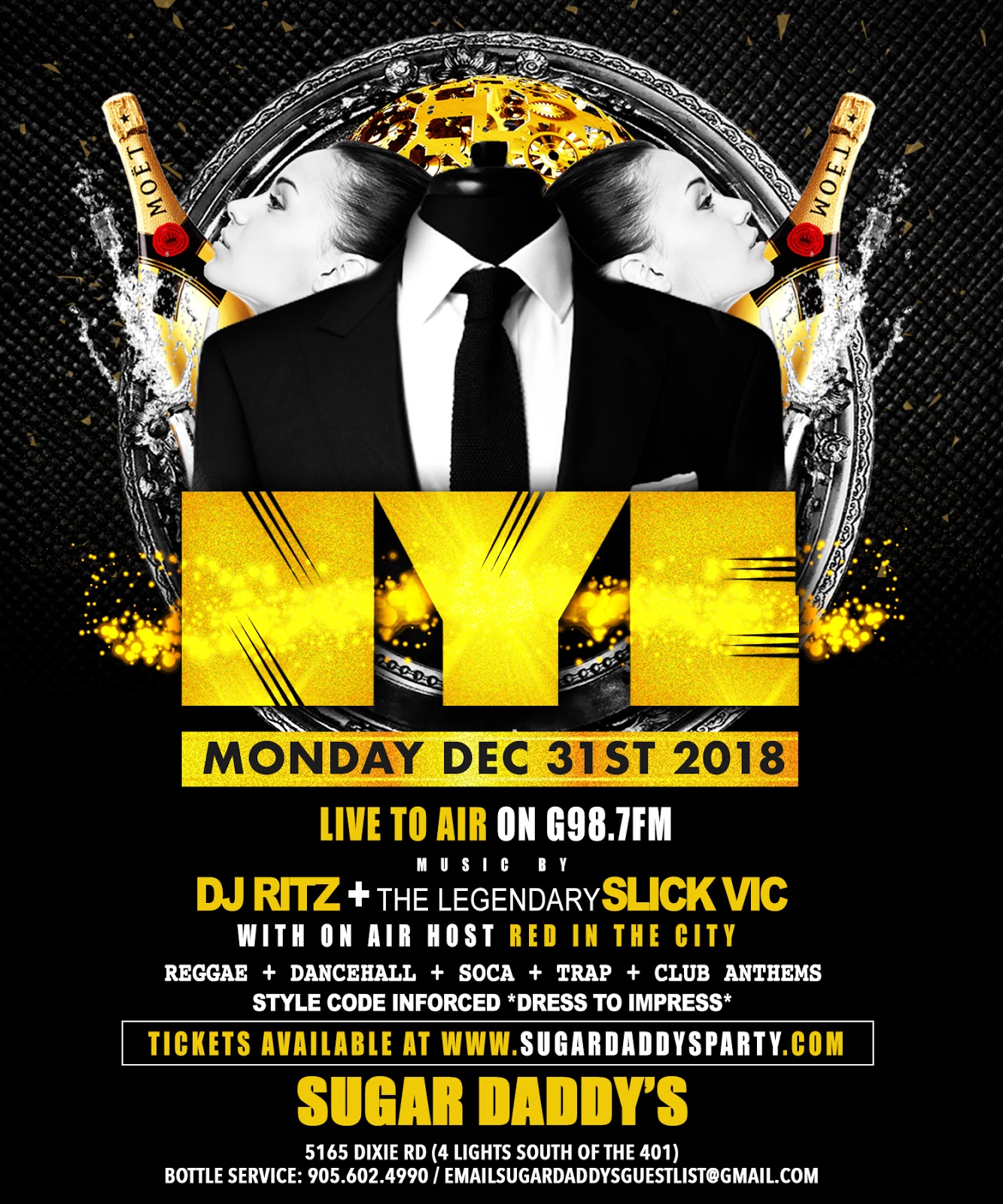 C.A. Confidential NYE Sugar Daddy's Mississauga, ON Mon