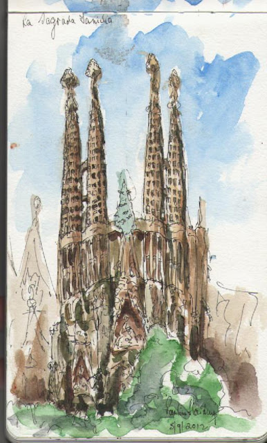 PAULINE'S PAINTINGS: Barcelona - la Sagrada Familia
