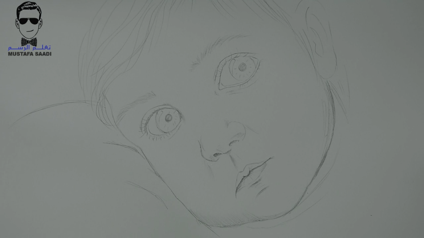 تعليم رسم طفل بالرصاص خطوة بخطوة تعلم الرسم