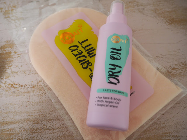 Solait Dry Oil | Solait Two Sided Mitt | Solait Tanning Wipes. Superdrug 