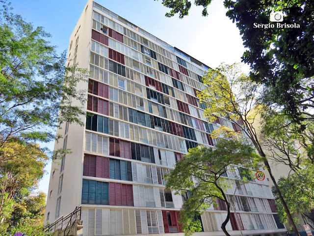 Vista da fachada do Edifício Lausanne - Higienópolis - São Paulo