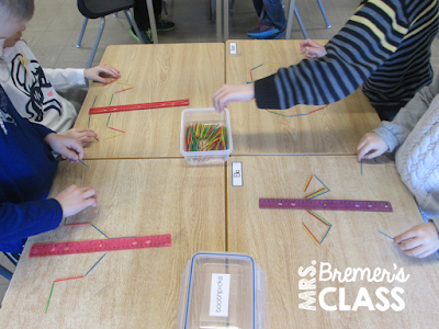 We started our fractions unit by learning about symmetry and lines of symmetry. Here's an activity that helped students learn it in a very hands-on, visual way!