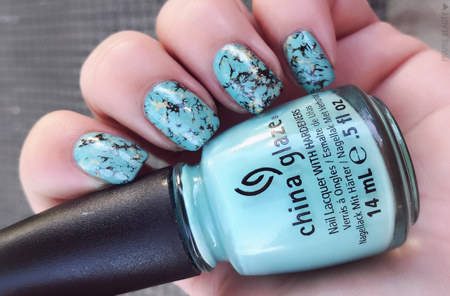 MANI MONDAY: Turquoise Marble Nails - Prairie Beauty