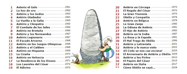 Asterix lista de tomos