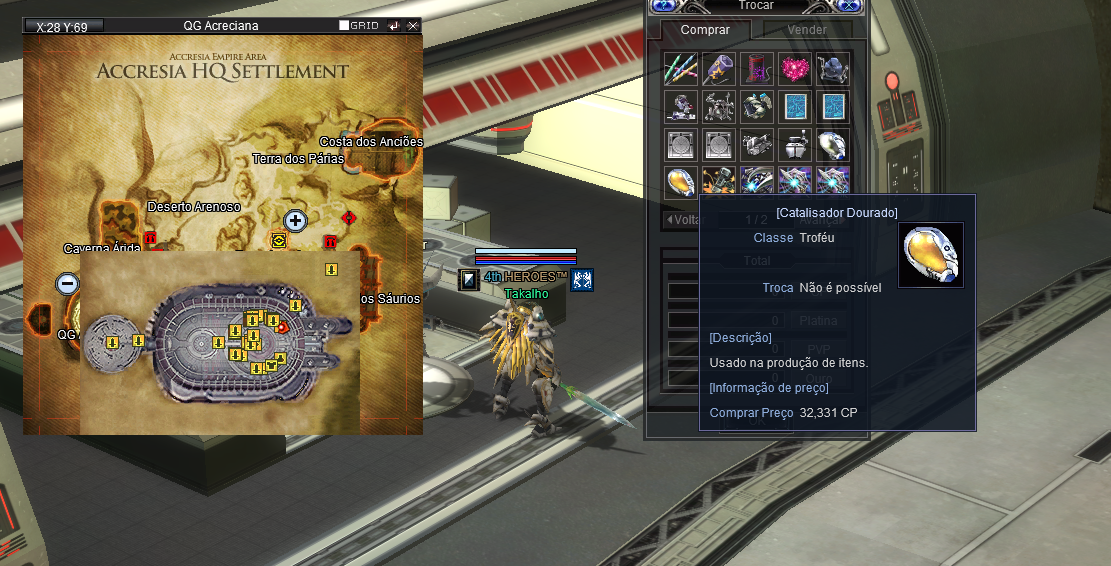 Como criar Excelsior Completo Tipo A, B, C Takalho RF Online