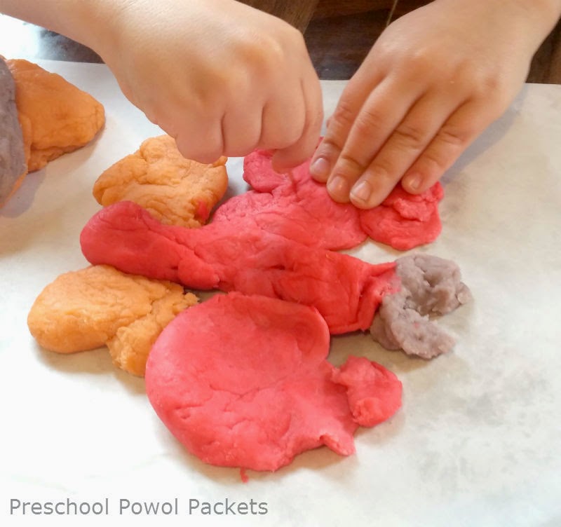 Edible Scented Saltfree Rainbow Play Dough! Preschool Powol Packets