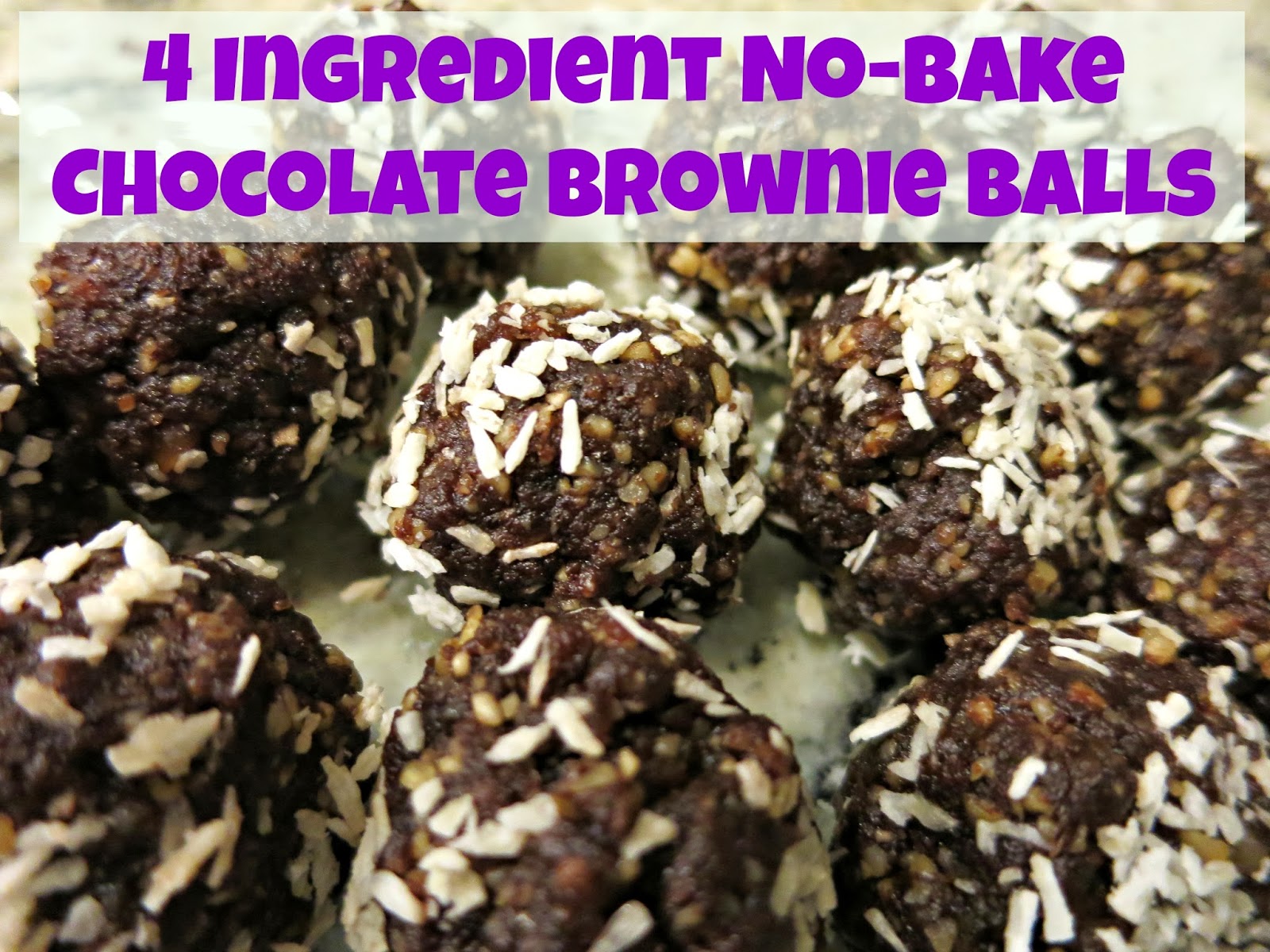 The Healthy Sooner: Four Ingredient No-Bake Chocolate Brownie Balls