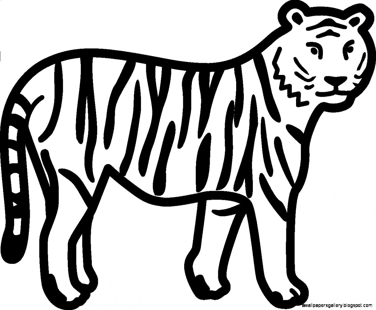 Cute Tiger Clipart Black And White  Clipart Panda   Free Clipart