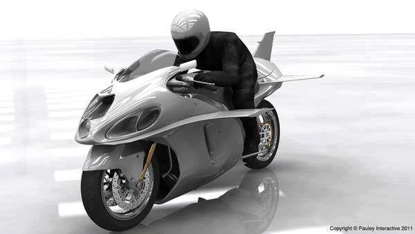 The Phil Pauley 'Bullet' is a High Speed Flying Motorbike