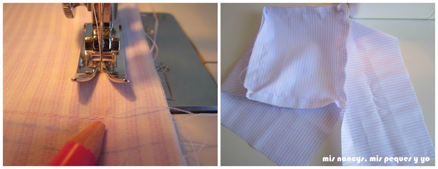 mis nancys, mis peques y yo, tutorial DIY funda cestas, coser cuatro lados de la base