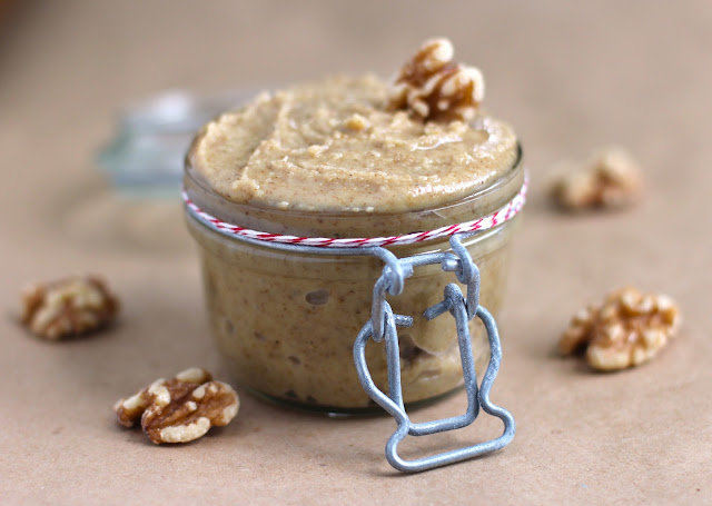 EASY Healthy Homemade Walnut Butter made all natural, sugar free, low carb, gluten free, and vegan! No hydrogenated oils or trans fats whatsoever!