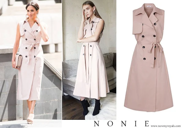 Meghan Markle wore Nonie trench coat from the Nonie SS18 collection