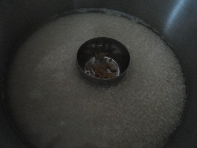 Soaked rice for griding