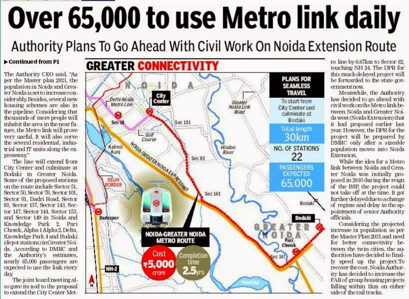 Metro Rail In Noida Extension Noida Call- +91-9711033176 ~ Properties ...