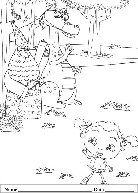 Desene de colorat si planse educative Foi de colorat cu