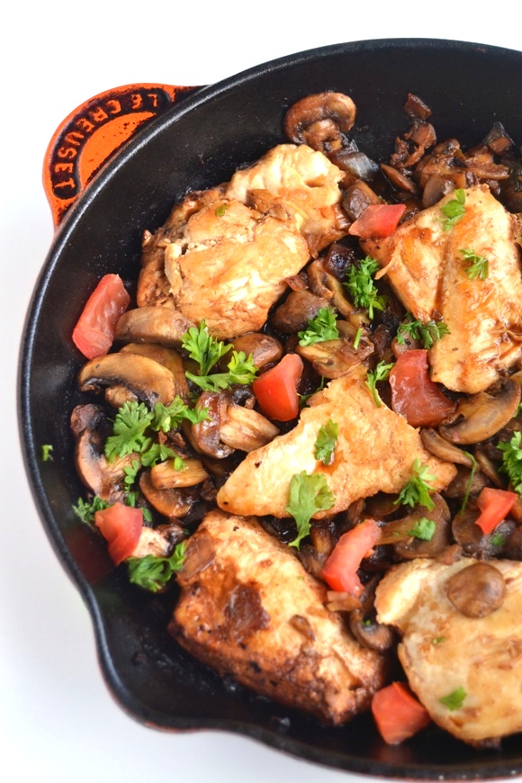 This healthier chicken marsala is ready in 20 minutes, is full of nutritious ingredients and will impress any dinner guest. www.nutritionistreviews.com