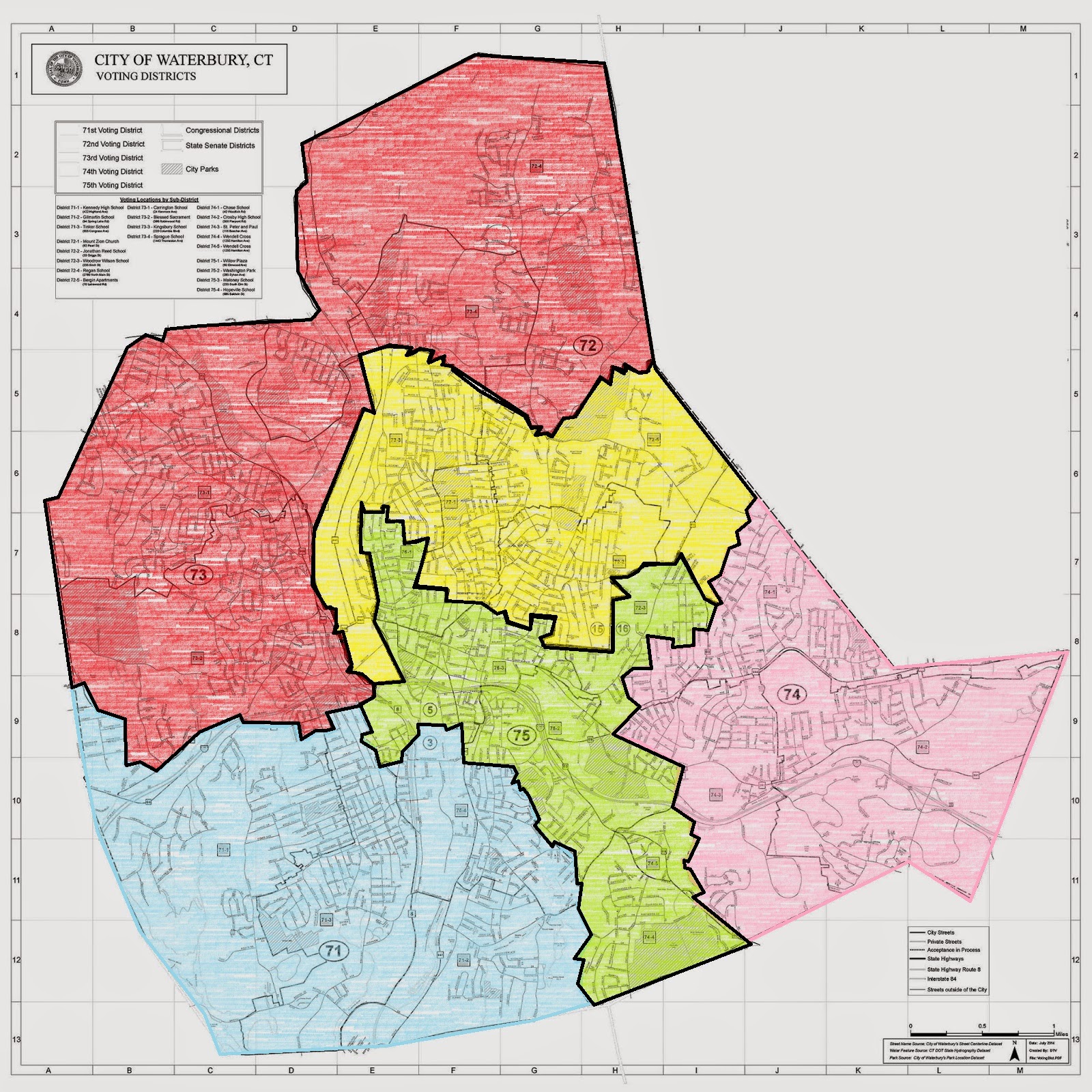Waterbury Thoughts Drawing Up the New Districts