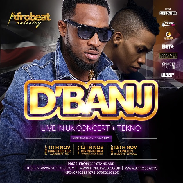 Dbanj UK Tour