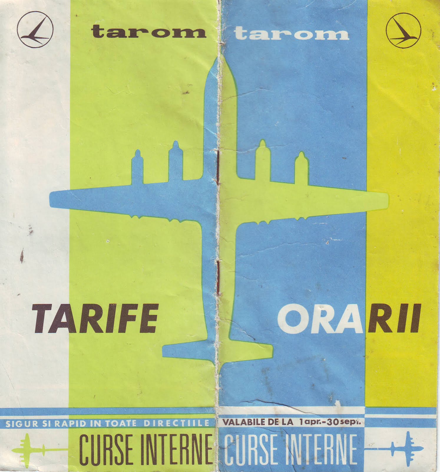 DESCOPERA AEROPORTUL KOGALNICEANU Curse interne TAROM 1967 tarife